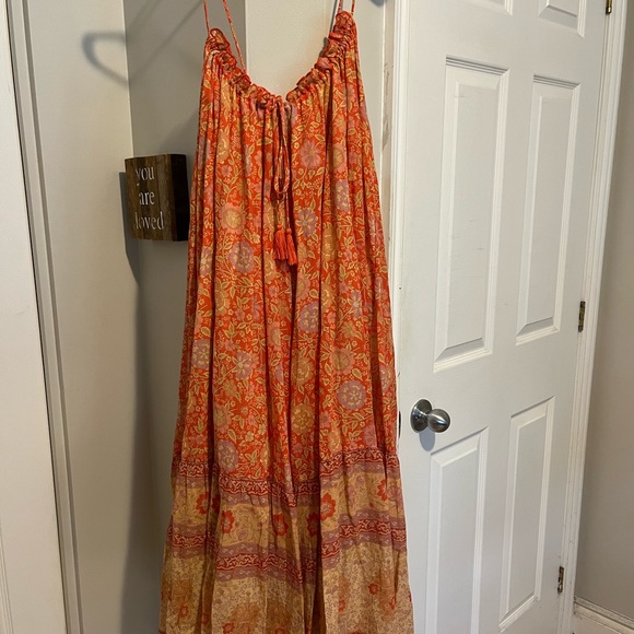 Spell strappy midi love story coral dress - Picture 6 of 12